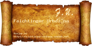 Feichtinger Urbána névjegykártya